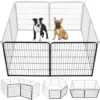 Yaheetech 2 Panneaux Parc Pour Chiens Enclos En Métal Pour Chiot Rongeur Lapin 80 X 80 Cm Avec Porte