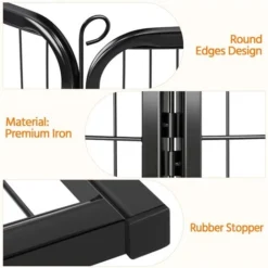 Yaheetech 2 Panneaux Parc Pour Chiens Enclos En Métal Pour Chiot Rongeur Lapin 80 X 80 Cm Avec Porte -Promos Patto Chou Boutique 91072478 4