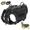Harnais Pour Chien D'entraînement Militaire Tactique K9 + Sacs Latéraux Molle Vest Large Black Tan