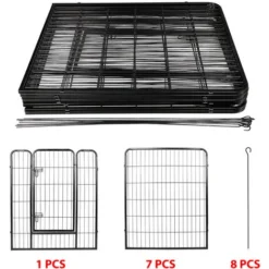 Enclos Et Parc Pour Chien Parc à Chiots Petits Chiens Ajustable Parc Enclos Modulable En Acier Noir 8 Pièces HENGMEI 7 Enclos Et Parc Pour Chien Parc à Chiots Petits Chiens Ajustable Parc Enclos Modulable En Acier Noir 8 Pièces HENGMEI -Promos Patto Chou Boutique 92589916 3
