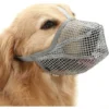 Muselière Pour Chien Avec Sangles Réglables, Muselières Recouvertes De Filet Doux Pour Petits Chiens De Taille Moyenne - Gris L