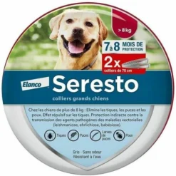 LTS FAFA Chien Collier Anti-Puces Et Anti-Tiques +8kg 2 Unités