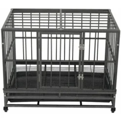 36.5” Cage à Usage Intensif Pour Chien Métal Parc Pour Animaux Clôture Portable Avec Plateau Argenté 8 36.5” Cage à Usage Intensif Pour Chien Métal Parc Pour Animaux Clôture Portable Avec Plateau Argenté -Promos Patto Chou Boutique 92693412 4