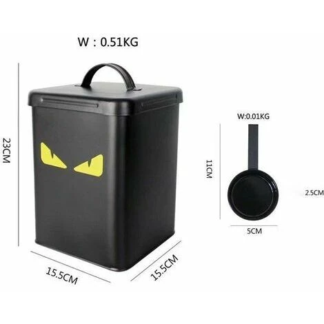 Meubles Pour Animaux De Compagnie, Seau De Rangement étanche à L'humidité Pour Chiens Et Chats, Petit Noir 1 Meubles Pour Animaux De Compagnie, Seau De Rangement étanche à L'humidité Pour Chiens Et Chats, Petit Noir