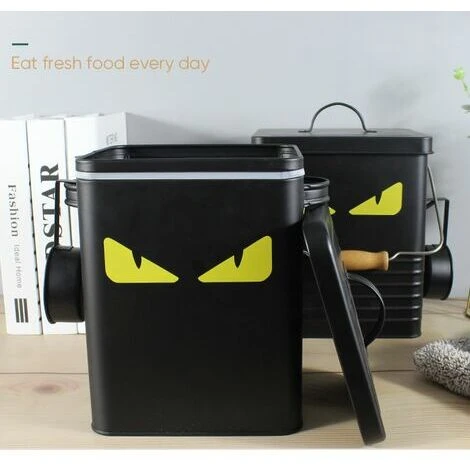 Meubles Pour Animaux De Compagnie, Seau De Rangement étanche à L'humidité Pour Chiens Et Chats, Petit Noir 4 Meubles Pour Animaux De Compagnie, Seau De Rangement étanche à L'humidité Pour Chiens Et Chats, Petit Noir – Image 4