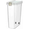Trixie Baril De Nourriture, Hermétiquement Verrouillable 15 L/22 × 41 × 33 Cm, Transparent-blanc/blanc