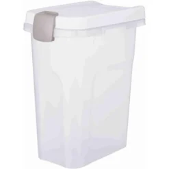 Trixie Baril De Nourriture, Hermétiquement Verrouillable 15 L/22 × 41 × 33 Cm, Transparent-blanc/blanc -Promos Patto Chou Boutique 9346714 3
