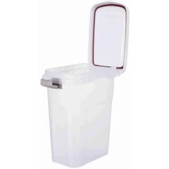 Trixie Baril De Nourriture, Hermétiquement Verrouillable 15 L/22 × 41 × 33 Cm, Transparent-blanc/blanc -Promos Patto Chou Boutique 9346714 4