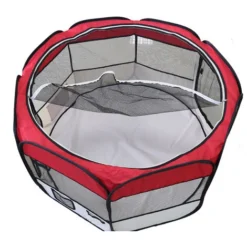 Tente De Cag Pour Petits Animaux,Parc Chien Enclos Etanche Pliable Portable,avec étui De Transport Gratuit - Rouge -Promos Patto Chou Boutique 93886679 5