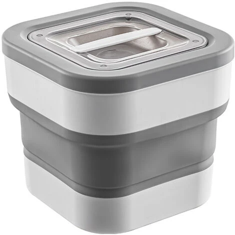 Conteneur Croquettes Chien Chat Nourriture 5 L, Conteneur Pliable, Pour Nourriture Pour Chiens Et Chats - Gris 1 Conteneur Croquettes Chien Chat Nourriture 5 L, Conteneur Pliable, Pour Nourriture Pour Chiens Et Chats - Gris