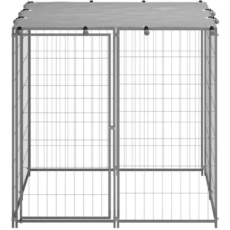 Nova Enceinte De Cage à Chien En Argent En Acier Résistant Dans Différentes Tailles Taille : 110 X 110 X 110 Cm 2 Nova Enceinte De Cage à Chien En Argent En Acier Résistant Dans Différentes Tailles Taille : 110 X 110 X 110 Cm – Image 2