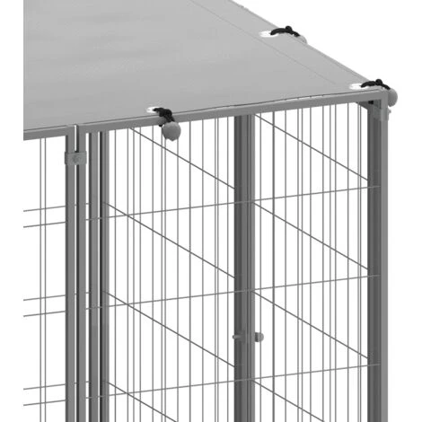Nova Enceinte De Cage à Chien En Argent En Acier Résistant Dans Différentes Tailles Taille : 110 X 110 X 110 Cm 5 Nova Enceinte De Cage à Chien En Argent En Acier Résistant Dans Différentes Tailles Taille : 110 X 110 X 110 Cm – Image 5