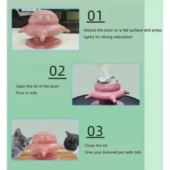 Mangeoire Pour Chiots,Bol à Lait Bionique En Silicone Pour Animaux De Compagnie Avec 4 Sucettes Et Ventouse,Biberon Silicone Pour Chiots,(Rose) -Promos Patto Chou Boutique 94632420 4