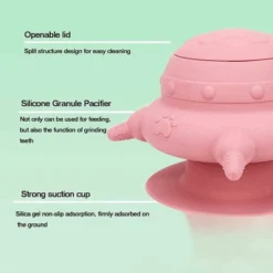 Mangeoire Pour Chiots,Bol à Lait Bionique En Silicone Pour Animaux De Compagnie Avec 4 Sucettes Et Ventouse,Biberon Silicone Pour Chiots,(Rose) -Promos Patto Chou Boutique 94632420 5