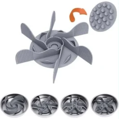 GP Bol De Nourriture Résistant Au Vandalisme Pour Chiens Bol à Nourriture Lente Avec 19 Bases à Ventouse (style Ventouse) Favorise Une Alimentation Saine Et Une Digestion Lente Chez Les Chiens Et Les Cha