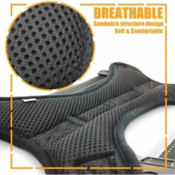 Harnais Pour Chien Sans Traction, Confort Réglable Et Respirable, Laisse Incluse, Pour Petit Moyen Et Grand Chiens, Idéal Pour L'Entra Nement Et La Marche M Noir -Promos Patto Chou Boutique 94926361 4