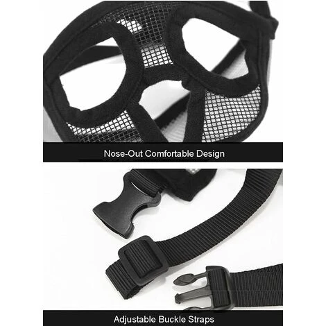 Muselière Pour Chien En Maille Museau De Chien à Museau Court Muselière Chien Museau Muzzle Réglable Respirant En Maille Muselière Bulldog Pour Piqûres D'Chewing Aboiements Chien Masque, Noir 5 Muselière Pour Chien En Maille Museau De Chien à Museau Court Muselière Chien Museau Muzzle Réglable Respirant En Maille Muselière Bulldog Pour Piqûres D'Chewing Aboiements Chien Masque, Noir – Image 5