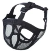 Noir - 1 Pièce, Circonférence Du Cou 38-52cm Muselière Courte Muselière Pour Chien - Muselière Réglable En Filet Respirant Pour Chiens Mordeurs Et Aboyeurs.