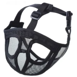 Noir - 1 Pièce, Circonférence Du Cou 38-52cm Muselière Courte Muselière Pour Chien - Muselière Réglable En Filet Respirant Pour Chiens Mordeurs Et Aboyeurs.