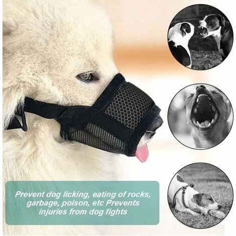 (Noir) 1 Pièce Muselière Réglable Anti-aboiement Avec Anneau En Filet AutocollantMuselière Réglable Anti-aboiement Pour Grands, Moyens Et Petits Chiens. 2 (Noir) 1 Pièce Muselière Réglable Anti-aboiement Avec Anneau En Filet AutocollantMuselière Réglable Anti-aboiement Pour Grands, Moyens Et Petits Chiens. – Image 2
