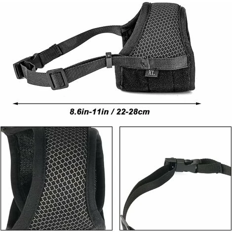 (Noir) 1 Pièce Muselière Réglable Anti-aboiement Avec Anneau En Filet AutocollantMuselière Réglable Anti-aboiement Pour Grands, Moyens Et Petits Chiens. 3 (Noir) 1 Pièce Muselière Réglable Anti-aboiement Avec Anneau En Filet AutocollantMuselière Réglable Anti-aboiement Pour Grands, Moyens Et Petits Chiens. – Image 3