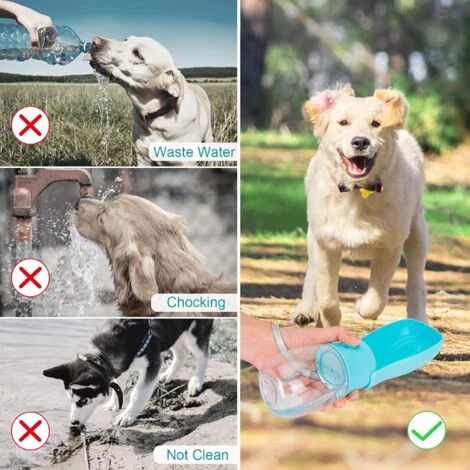 Bouteilles D'eau Pour Chien 280 Ml, Bouteille D'eau De Voyage Pliable Pour Chien, Bouteille D'eau Portable Pour Chien, Chat, Animal De Compagnie, Promenade En Plein Air, Voyage, Boire 2 Bouteilles D'eau Pour Chien 280 Ml, Bouteille D'eau De Voyage Pliable Pour Chien, Bouteille D'eau Portable Pour Chien, Chat, Animal De Compagnie, Promenade En Plein Air, Voyage, Boire – Image 2