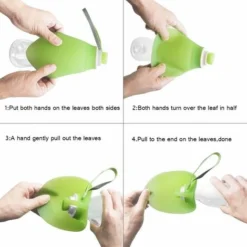Bouteille D'eau Portable Pour Animaux De Compagnie, Distributeur D'eau De Voyage Réversible Et Léger Pour Chiens Ou Chats, En Silicone De Qualité Alimentaire Pour Chiot (20 Oz) (Vert) 7 Bouteille D'eau Portable Pour Animaux De Compagnie, Distributeur D'eau De Voyage Réversible Et Léger Pour Chiens Ou Chats, En Silicone De Qualité Alimentaire Pour Chiot (20 Oz) (Vert) -Promos Patto Chou Boutique 95505377 3