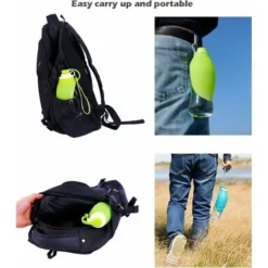 Bouteille D'eau Portable Pour Animaux De Compagnie, Distributeur D'eau De Voyage Réversible Et Léger Pour Chiens Ou Chats, En Silicone De Qualité Alimentaire Pour Chiot (20 Oz) (Vert) 9 Bouteille D'eau Portable Pour Animaux De Compagnie, Distributeur D'eau De Voyage Réversible Et Léger Pour Chiens Ou Chats, En Silicone De Qualité Alimentaire Pour Chiot (20 Oz) (Vert) -Promos Patto Chou Boutique 95505377 5