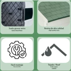 Niche Pour Chien Moyen Gardiun Zeus Plus 87x78x81 Cm Fabriquée En Résine Couleur Beige/Vert 7 Niche Pour Chien Moyen Gardiun Zeus Plus 87x78x81 Cm Fabriquée En Résine Couleur Beige/Vert -Promos Patto Chou Boutique 9591088 3