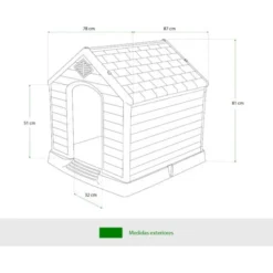 Niche Pour Chien Moyen Gardiun Zeus Plus 87x78x81 Cm Fabriquée En Résine Couleur Beige/Vert 8 Niche Pour Chien Moyen Gardiun Zeus Plus 87x78x81 Cm Fabriquée En Résine Couleur Beige/Vert -Promos Patto Chou Boutique 9591088 4