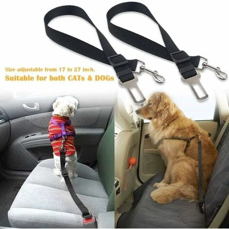 ElloLife Ceinture De Sécurité De Voiture Pour Chien, 【Lot De 2】 Ceinture De Sécurité Universelle Pour Chien, Ceinture De Sécurité Indéchirable Réglable De 50 à 90 Cm Pour Tous Les Chiens Et Chats En N 5 ElloLife Ceinture De Sécurité De Voiture Pour Chien, 【Lot De 2】 Ceinture De Sécurité Universelle Pour Chien, Ceinture De Sécurité Indéchirable Réglable De 50 à 90 Cm Pour Tous Les Chiens Et Chats En N – Image 5