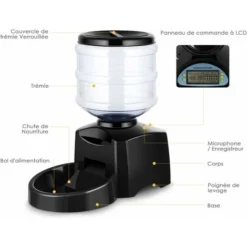 Mangeoire Automatique Pour Animaux De Compagnie De 5,5 L. Distributeur De Nourriture Sèche Pour Chats Et Chiens Avec Messages Vocaux, Distributeur Programmable Pour 3 Repas -Promos Patto Chou Boutique 95919378 3
