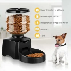 Mangeoire Automatique Pour Animaux De Compagnie De 5,5 L. Distributeur De Nourriture Sèche Pour Chats Et Chiens Avec Messages Vocaux, Distributeur Programmable Pour 3 Repas -Promos Patto Chou Boutique 95919378 5