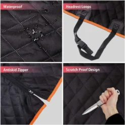 Housse De Siège De Voiture Pour Chiens, Housse De Voiture Pour Chiens, Housse De Voiture Pour Chiens, Protection De Siège De Voiture Pour Chiens, (grande 137 X 147 Cm + 4 Sangles PCS) -Promos Patto Chou Boutique 95919481 4