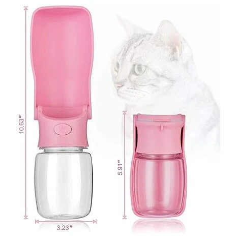Bouteille D'eau Pliable Pour Chiens - 350ml Bouteille D'eau Portable Pour Animaux De Compagnie Pour Chien Chat Marche En Plein Air Randonnée Voyage (Rosa) 3 Bouteille D'eau Pliable Pour Chiens - 350ml Bouteille D'eau Portable Pour Animaux De Compagnie Pour Chien Chat Marche En Plein Air Randonnée Voyage (Rosa) – Image 3
