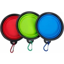 Gamelle Et Bouteille De Voyage De Chien　Gamelle Chien De Voyage Pour Chien Et Chat, Pliable Gamelle Chien En Silicone, Un Ensemble De 3 Pièces -Promos Patto Chou Boutique 96337518 3