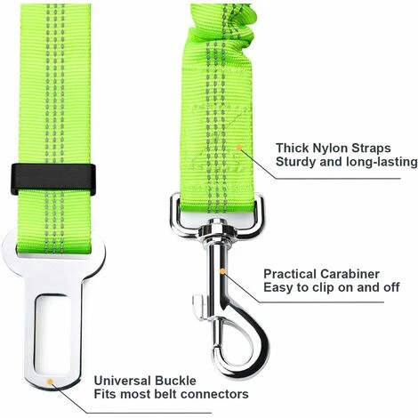 Accessoires De Voiture Pour Chien Lot De 2 Voiture Ceinture De Securite Pour Chien, Avec Absorption Des Chocs Et Mousqueton Elastique Reglable Pour Chien Harnais De Securite Superieure Pour Tous Les C 2 Accessoires De Voiture Pour Chien Lot De 2 Voiture Ceinture De Securite Pour Chien, Avec Absorption Des Chocs Et Mousqueton Elastique Reglable Pour Chien Harnais De Securite Superieure Pour Tous Les C – Image 2