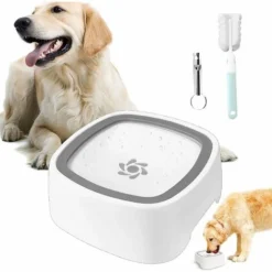 Gamelle Eau Chien Anti Eclaboussure, 1,5L Gamelle Anti Eclaboussure Chien, Gamelle Chien Pour Animal Anti-Dé Bordement, Gamelle Eau Flottante, Gamelle Chien Pour Chien, Chat, Chiot