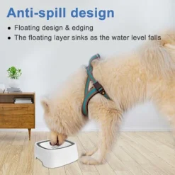 Gamelle Eau Chien Anti Eclaboussure, 1,5L Gamelle Anti Eclaboussure Chien, Gamelle Chien Pour Animal Anti-Dé Bordement, Gamelle Eau Flottante, Gamelle Chien Pour Chien, Chat, Chiot -Promos Patto Chou Boutique 96459297 3