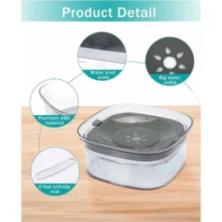 Gamelle Anti Éclaboussures Chien, No-Spill Gamelle D'eau Pour Chien Anti Débordement Bol D'eau De Flottabilité Pour Chien Gamelle Anti Goutte Pour Chien De Voyage- Grande Capacité 2L Gris -Promos Patto Chou Boutique 96459362 4