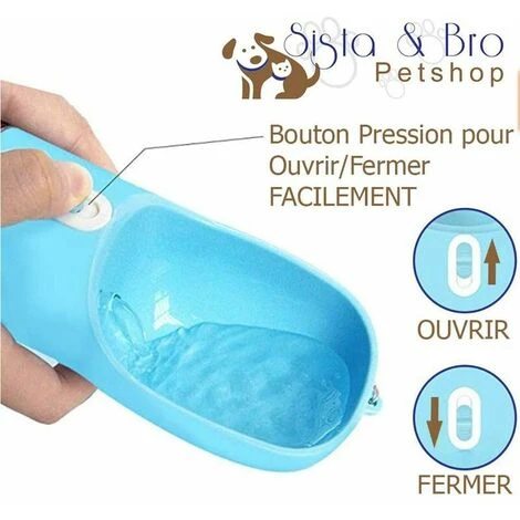 Bouteille D'eau + Gamelle Portable Pour Chien, Chat, Animal De Compagnie Parfait Pour Les Voyages : Bouteille Distributeur D'eau 2 En 1 + Distributeur D'eau De Nourriture Sèche Bouteille D'eau + Gamel 3 Bouteille D'eau + Gamelle Portable Pour Chien, Chat, Animal De Compagnie Parfait Pour Les Voyages : Bouteille Distributeur D'eau 2 En 1 + Distributeur D'eau De Nourriture Sèche Bouteille D'eau + Gamel – Image 3