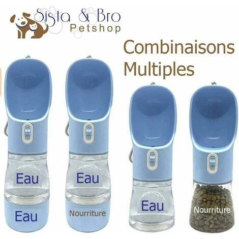 Bouteille D'eau + Gamelle Portable Pour Chien, Chat, Animal De Compagnie Parfait Pour Les Voyages : Bouteille Distributeur D'eau 2 En 1 + Distributeur D'eau De Nourriture Sèche Bouteille D'eau + Gamel 4 Bouteille D'eau + Gamelle Portable Pour Chien, Chat, Animal De Compagnie Parfait Pour Les Voyages : Bouteille Distributeur D'eau 2 En 1 + Distributeur D'eau De Nourriture Sèche Bouteille D'eau + Gamel – Image 4