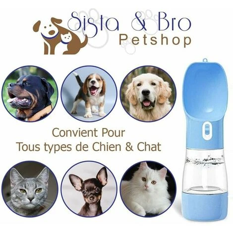 Bouteille D'eau + Gamelle Portable Pour Chien, Chat, Animal De Compagnie Parfait Pour Les Voyages : Bouteille Distributeur D'eau 2 En 1 + Distributeur D'eau De Nourriture Sèche Bouteille D'eau + Gamel 5 Bouteille D'eau + Gamelle Portable Pour Chien, Chat, Animal De Compagnie Parfait Pour Les Voyages : Bouteille Distributeur D'eau 2 En 1 + Distributeur D'eau De Nourriture Sèche Bouteille D'eau + Gamel – Image 5