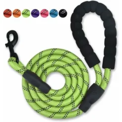 Laisse Pour Chien En Nylon Avec Poignée Rembourrée, Pour La Marche Quotidienne Et Le Dressage, Convient Aux Chiens De Taille Moyenne Et Grande, 1,5 M De Long