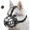 (Taille 4,Noir)Muselière Panier Pour Chiens, Prévient L'aboiement, Mâche, Réglable Pour Petits, Moyens Et Grands Chiens