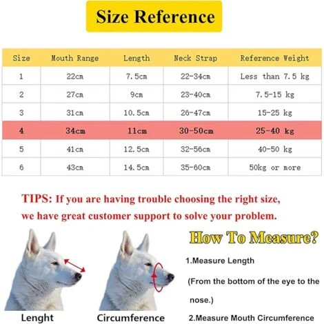 (Taille 4,Noir)Muselière Panier Pour Chiens, Prévient L'aboiement, Mâche, Réglable Pour Petits, Moyens Et Grands Chiens 2 (Taille 4,Noir)Muselière Panier Pour Chiens, Prévient L'aboiement, Mâche, Réglable Pour Petits, Moyens Et Grands Chiens – Image 2