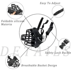 (Taille 4,Noir)Muselière Panier Pour Chiens, Prévient L'aboiement, Mâche, Réglable Pour Petits, Moyens Et Grands Chiens 7 (Taille 4,Noir)Muselière Panier Pour Chiens, Prévient L'aboiement, Mâche, Réglable Pour Petits, Moyens Et Grands Chiens -Promos Patto Chou Boutique 96788673 3