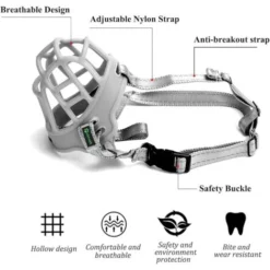 (Taille 4,Noir)Muselière Panier Pour Chiens, Prévient L'aboiement, Mâche, Réglable Pour Petits, Moyens Et Grands Chiens 8 (Taille 4,Noir)Muselière Panier Pour Chiens, Prévient L'aboiement, Mâche, Réglable Pour Petits, Moyens Et Grands Chiens -Promos Patto Chou Boutique 96788673 4