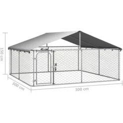 SalesHot® VidaXL Chenil D'extérieur Avec Toit Pour Chiens 300x300x150 Cm Super11720 9 SalesHot® VidaXL Chenil D'extérieur Avec Toit Pour Chiens 300x300x150 Cm Super11720 -Promos Patto Chou Boutique 96892019 5