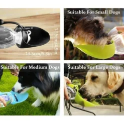 Bouteille D'eau Pour Chien Voyage En Silicone Portable Bouteille D'eau Pour Chien Voyage (Noir) KAEJYIUT -Promos Patto Chou Boutique 97014120 3